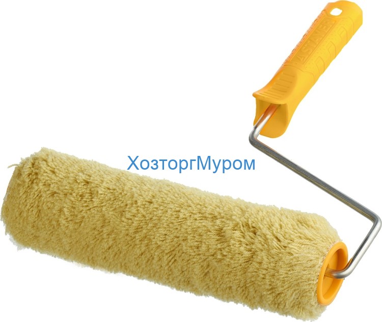 Валик 240*40мм "SYNTEX" с ручкой, бюгель 6 мм, ворс 18 мм, полиакрил, STAYER 0319-24