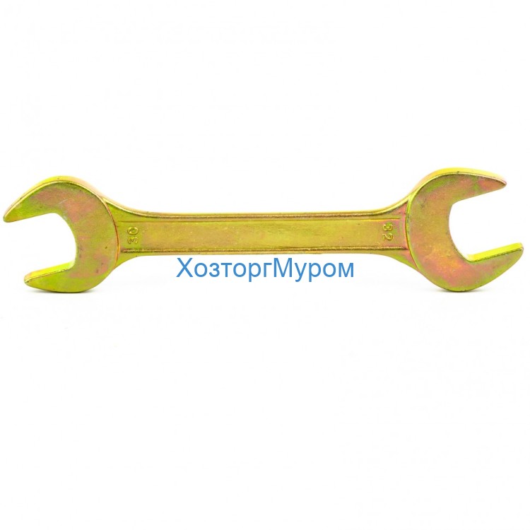Ключ рожковый 30х32 мм, желтый цинк, Сибртех 14315