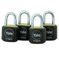 Замок висячий (навесной) YALE Assa Abloy Y110J/15/111/4 (набор 4замка+5 ключей)