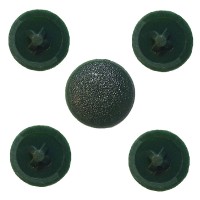 Заглушка под саморез №2 зеленая, 50шт., крест, пластмассовая