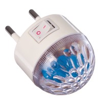 Светильник ночник светодиодный 6,5х6,5х8,5см, 1LED, 3xLR44,пластик,"шарик"