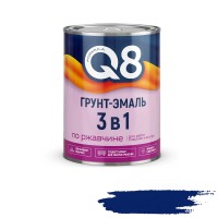 Грунт-эмаль 3в1 по ржавчине синяя 0,8кг FORMULA Q8