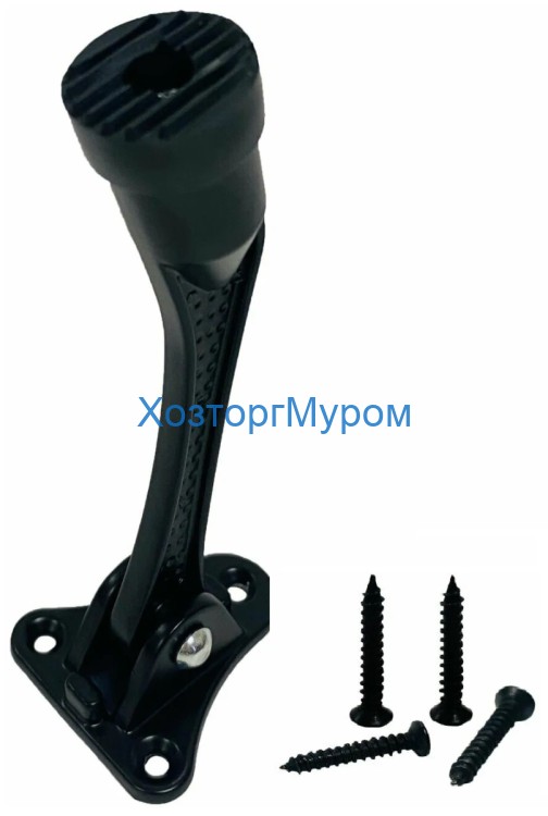 Ограничитель (фиксатор) двери ML 961 BL (черный) КН" (козья ножка)