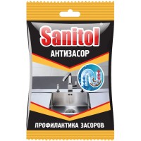 Крот сух/пакет 90гр, для прочистки канализ.труб, Sanitol
