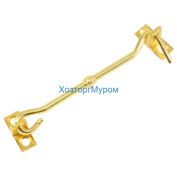 Крючок накидной (ветровой) 2151-4 /501/ 100мм PB Полированная латунь
