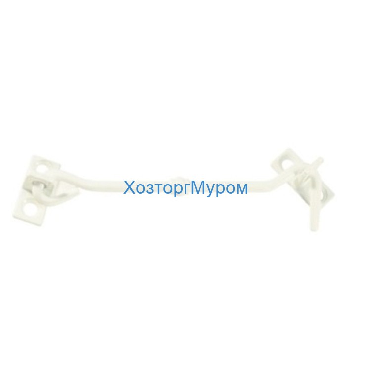 Крючок накидной (ветровой) 2151-4 /501/ 100мм WW Белый