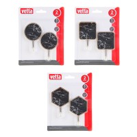 Крючки самоклеящиеся "Черный мрамор", пластик, металл, VETTA