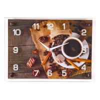 Часы настенные "Ценителям кофе" 25х35см, пластик, стекло, 2535-040