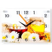 Часы настенные "Чай с медом" 25х35см, пластик, стекло, 2535-246