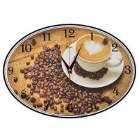 Часы настенные "Чашечка любимого кофе" 35х25см, стекло, 2434-571