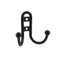 Крючок 2-х рожковый прутковый BN TOMMY (Китай) черный