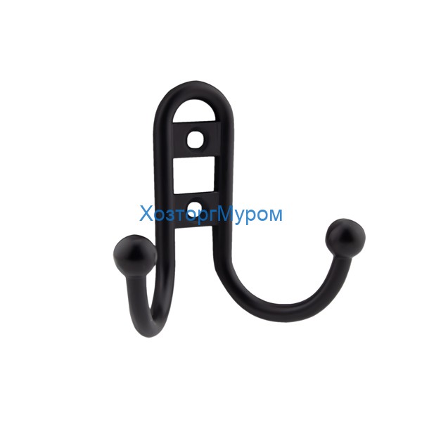 Крючок 2-х рожковый прутковый BN TOMMY (Китай) черный