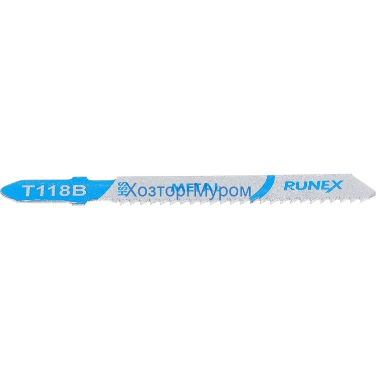 Пилка для эл.лобзика 50/75 мм, T118B, HSS, по металлу Runex 555002