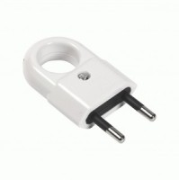 Эл. вилка плоская с кольцом, 6А белое Smartbuy SBE-2.5-P10-w