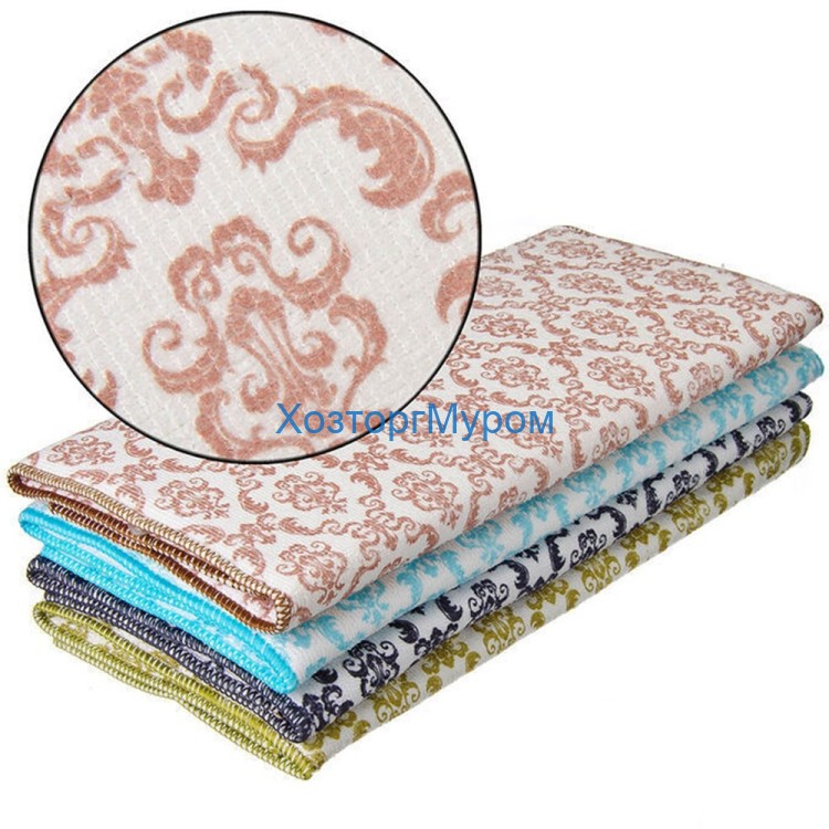 Кот15523850 Салфетка для посуды 380х500мм, микрофибра, Вензеля, КотКомфорт 15523850