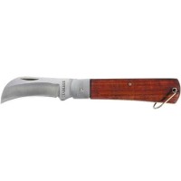 Нож складной 200 мм, загнутое лезвие, деревянная ручка, Sparta
