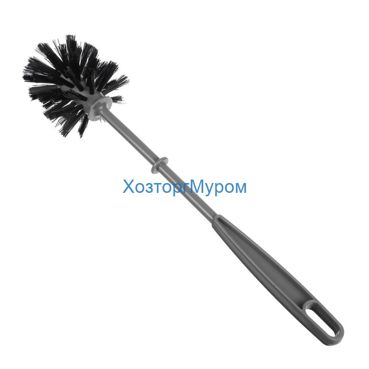 Ерш туалетный с черн. щетиной, без подставки, серый AZUR