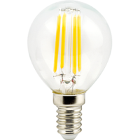 Лампа эн.сбер. Ecola LED 5W/4000/E14/360/220V filament прозр.- белый свет шар G45 78х45 N4GV50ELC