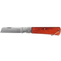 Нож складной 200 мм, прямое лезвие, деревянная ручка, Sparta