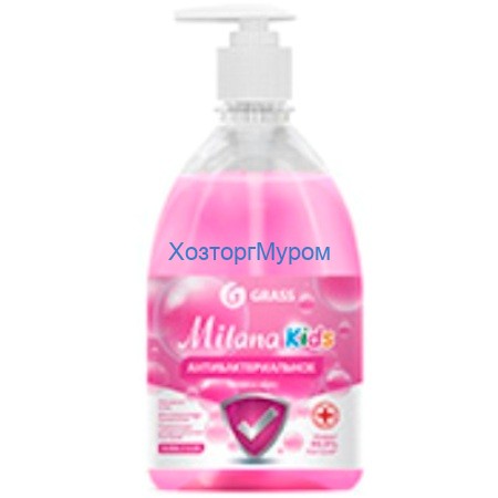 Жидкое мыло Milana антибактериальное с дозатором 0,5 л., Grass 125347