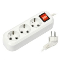 Удлинитель 3х2м., евро 3500Вт, 16A, выкл, провод ПВС 3х1,0кв.мм, Smartbuy SBE-16-3-02-ZS