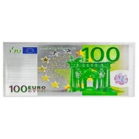 Магнит 15,5х6,5см, винил, бумага, "100 евро"