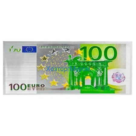 Магнит 15,5х6,5см, винил, бумага, "100 евро"