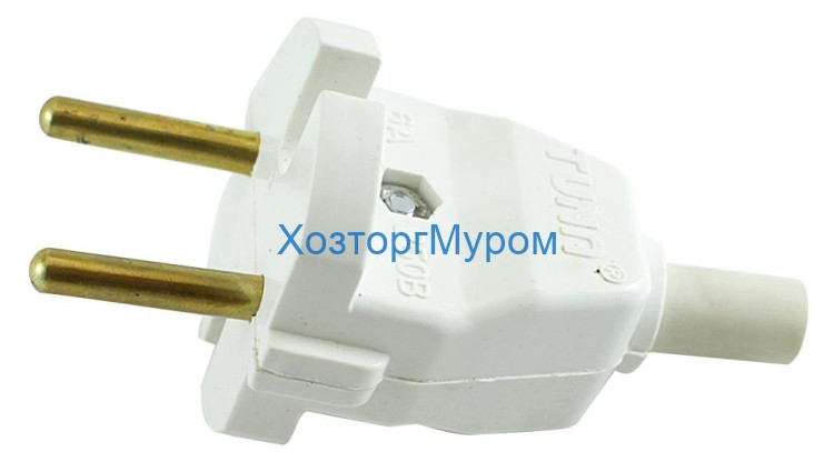 Эл. вилка универсальная, 6А, 250В мод 318А