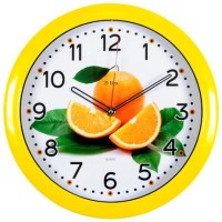 Часы настенные D29 см, "Апельсин" пластик арт.6026-228
