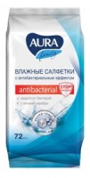 Влажные салфетки Aura Family антибактериальные, 72шт, 26065