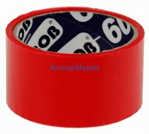 Скотч 48 мм х 24 м, 45 мкм красный, упаковочный, UNIBOB 55749
