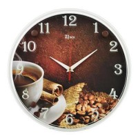 Часы настенные D29 см, "Горячий кофе" пластик стекло, арт.3030-47