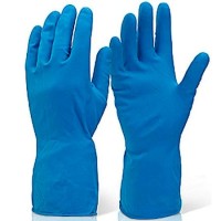 Перчатки латексные, хозяйственные.универсальные, синие, XL