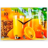 Часы настенные "Апельсиновое изобилие" 25х35см, пластик, стекло, 2535-1208