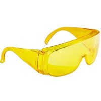 Очки защитные с поликарбонатным стеклом, желтые, Сибртех 89157