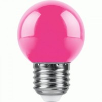 Лампа эн.сбер. Feron LED 1W/4000/E27/220V - розовый свет шар G45 LB-37 38123