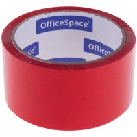 Скотч 48 мм х 40 м, красный, упаковочный, 45мкм, OfficeSpace КЛ_6288