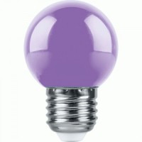 Лампа эн.сбер. Feron LED 1W/4000/E27/220V - фиолетовый свет шар G45 LB-37 38125