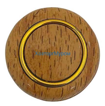 8-08 Ручка мебельная кнопка 1002-6 (береза-золото) ML