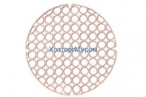 Решетка для раковины круглая d=27см, пудра, Spark Plast IS10601/15