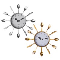 Часы настенные "Вилки, ложки, ножи" 25 см, пластик