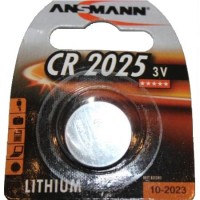Элемент питания CR2025/5BP 3V Ansmann литиевый таблетка