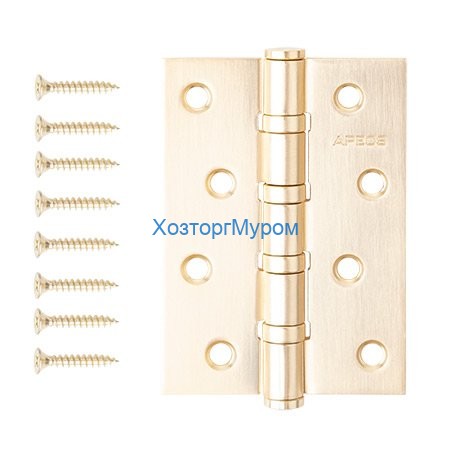 Петля Apecs 100х70-B4-Steel-GMS сатинированное золото