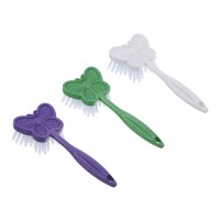 Щетка бабочка с длинной ручкой, полипропилен, полиэтилентерефталат, 19,5х7,5х3,5 см, 3 цвета, Vetta