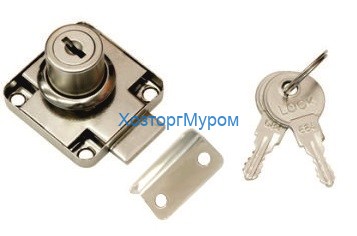 Замок мебельный накладной FL138-22P с планкой без защелки, YZ Хром, ML 4040 (12)