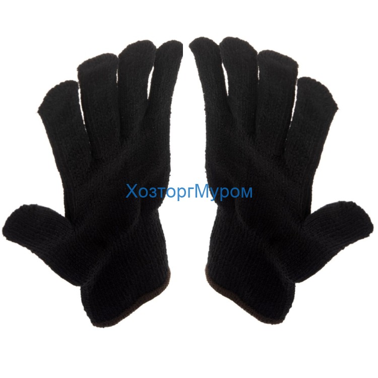 Перчатки Х/Б "Стандарт" 7кл. трикотажные, утепленные, полушерстяные, XL, Зубр 11461-XL
