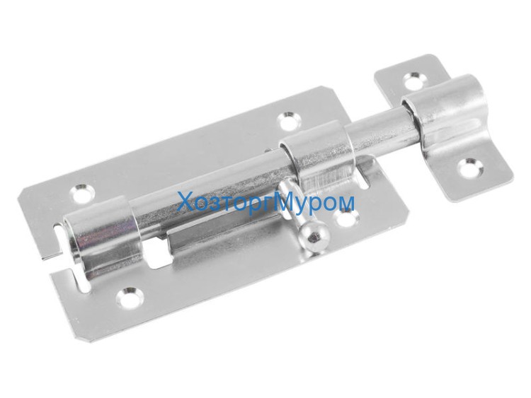 Засов накладной ПП круглый "Делга" 145х45мм универсальный (цинк)