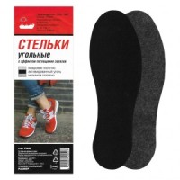 Стельки для обуви Угольные (лен+хлопок+нетканое полотно+ароматизатор) Пик РФ