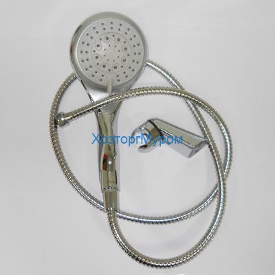 Набор для душа (лейка 5-режимов, шланг 150см, держатель) хром