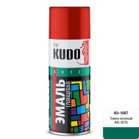 Краска эмаль аэрозоль KU-1007 Kudo, тёмно-зелёная 520мл.